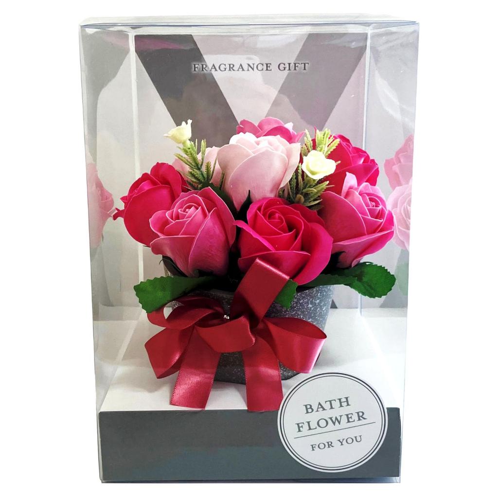 Soap Flower Bath Salts Arrangement MG Pink Gift 786150 Q-FLA