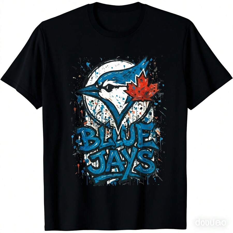 Toronto Jays Shirt Jays Logo Maple Leaf Graffiti Art Tee Urban Streetwear Baseball Fan Apparel S