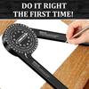 Miter Saw Protractor Aluminum 360° Rotatable Horizontal Angle Ruler Precision Laser-Inside & Outside Miter Angle Measure Finder