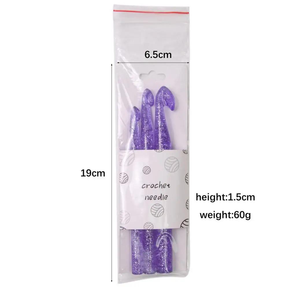 

Крючки для вязания 15 мм 12 мм 10 мм Крючок для вязания с пайетками и кристаллами Наборы крючков для вязания Спицы для вязания крючком фиолетовый