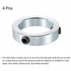 uxcell Zinc Plated Carbon Steel Shaft Collars, Set Screw Clamp Collars, Silver Tone, 40mm Inner Diameter, 4 Pieces