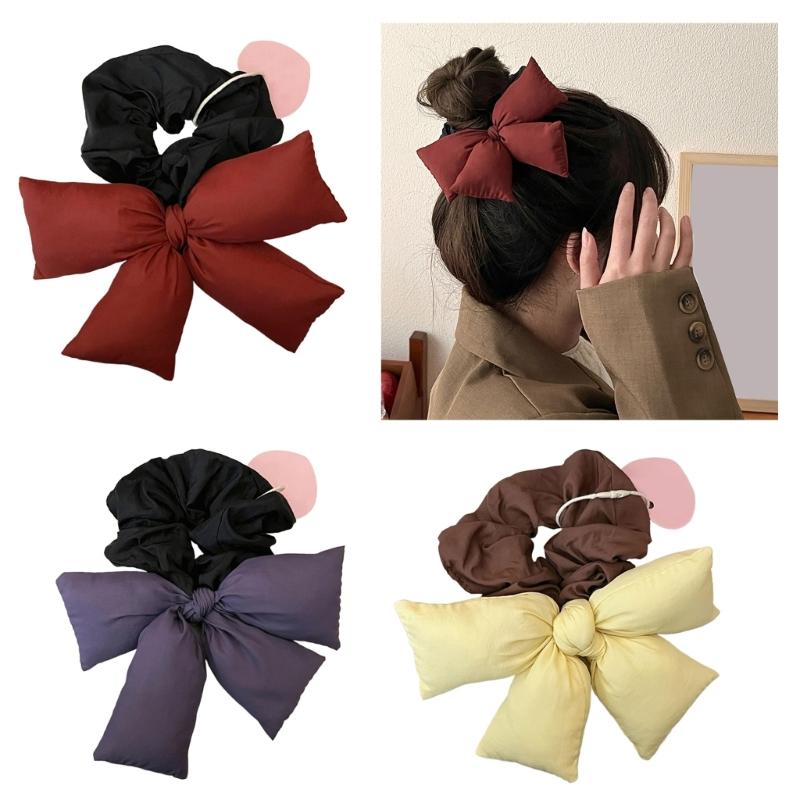 Bowknot Hair Scrunchies Thick Oversized Hair Scrunchy Elegant Hair Rope Scrunchy Women Ponytail Holder