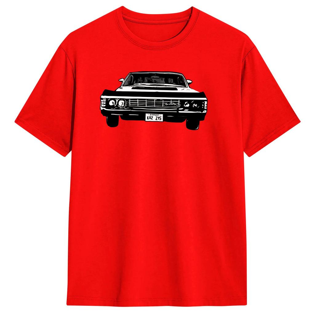 Novelty Supernatural 1967 Impala TShirts Men Round Collar 100 Cotton T Shirts Short Sleeve Tee Shirt Classic Clothing