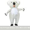 Costume gonfiabile da koala, costume divertente da animale per adulti, set per giochi di ruolo per feste di Halloween e Natale