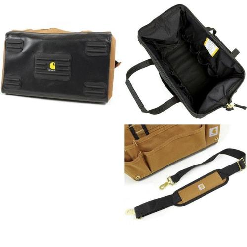 carhartt 16-inch 30-Pocket Heavyweight Tool Bag, Brown