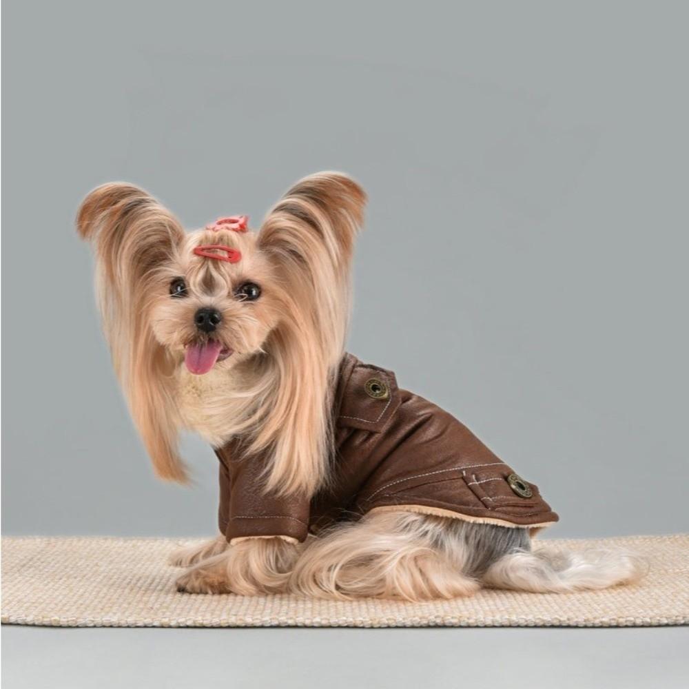 Fur Lining Fur Jacket Windproof Feature Warm Pet Clothes Warm Pet Winter Coat Winter