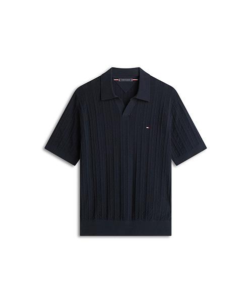 TOMMY HILFIGER Paper Touch Textured Polo Sweater (T12G1Kpn230Mt2Dw5)