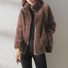 2022 Winter Korean Style High-end Double-faced Cashmere Wool Coat for Women - Medium-length, Fashionable