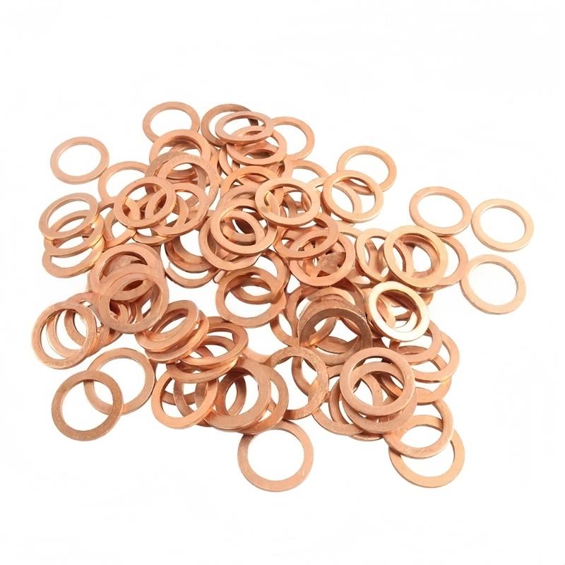 Universal Copper Drain Plug Gasket High Temperature Resistance Automotive Seal 007603-014106 007603014106 for Vehicles