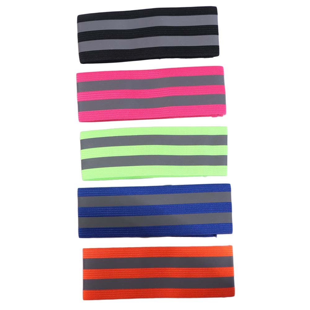 8PCS Multifunctional High Visibility Reflect Straps Safety Reflector Tape Elastic Armband Leg