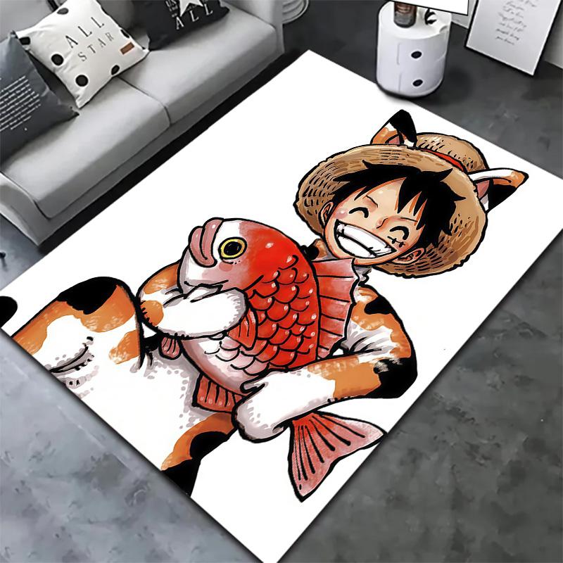 One Piece Monkey D Luffy Carpet Rug For Living Room Bedroom Home Sofa Decoration Kids Play Nonslip Floor Mat