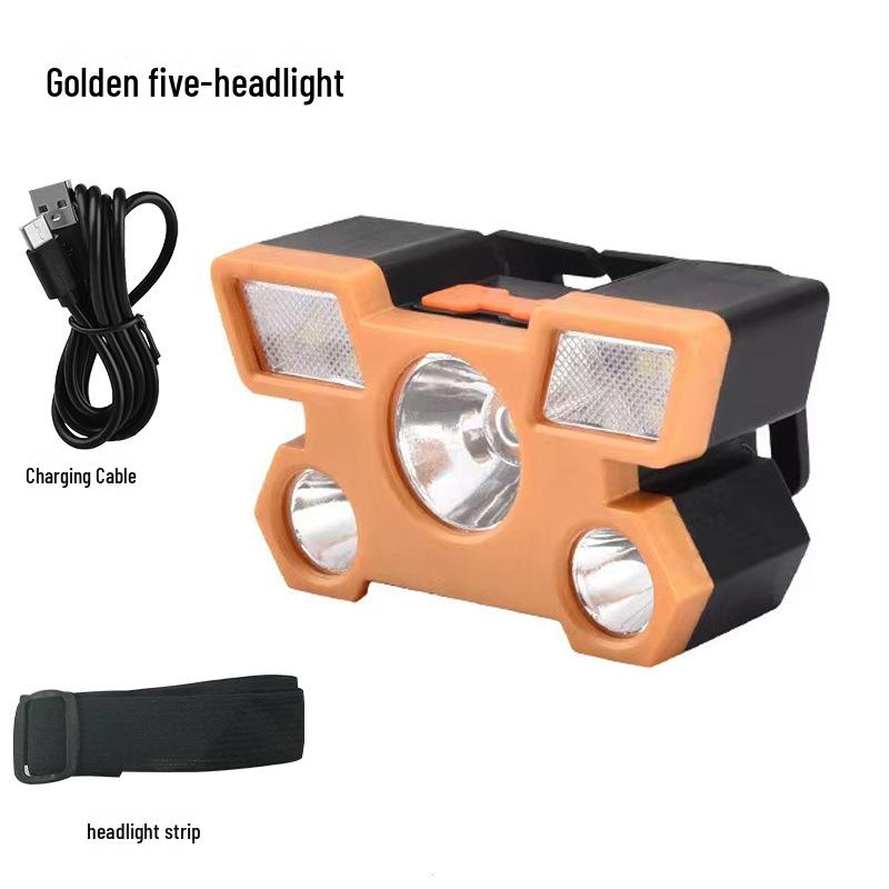 

Пятилучевой перезаряжаемый светодиодный фонарь для ночной рыбалки и добычи полезных ископаемых с мощным светом, высокой яркостью, дальним освещением и портативной конструкцией.