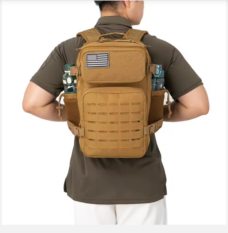 25L Taktischer Rucksack Outdoor-Tasche für Fitness MOLLE-Rucksack GYM Für Frauen/Männer EDC Wandern Survival-Rucksack Hexenflaschenhalter