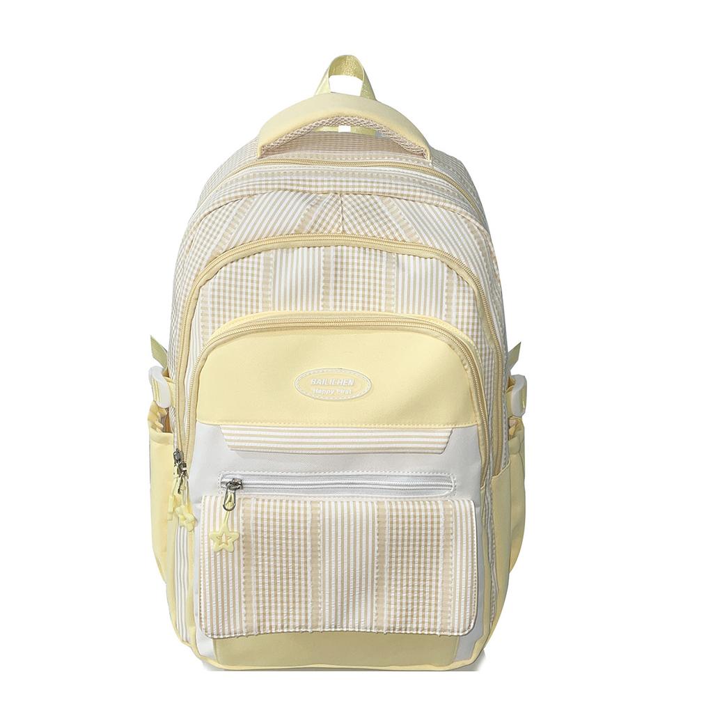 School bag, schoolbag, large capacity backpack for girls, middle school students, large capacity backpack, casual new lightweight, junior high school