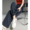 Women's Spring Elastic Waist Straight Leg Casual Pants