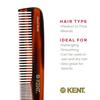GB KENT Royal Warrant Luxury Handmade Hair 190mm Dresser Natural Smooth Fine and Coarse 9T (Kent) Holder, Comb, Comb, Fibers, Anti-Static, Hair,