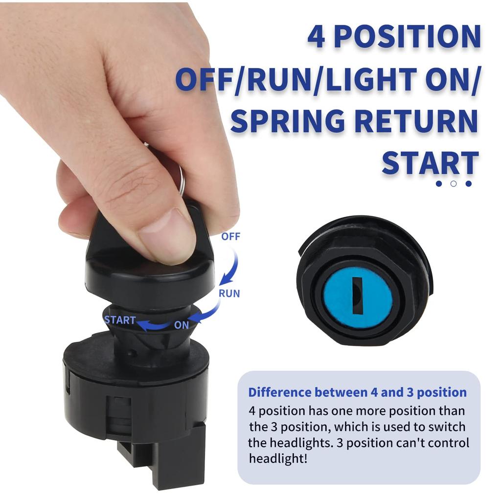 Ignition Key Switch For Polaris Ranger 400 500 570 800 4X4 Crew RZR 4 800 570 Scrambler Sportsman 550 500 SE XP ACE 570 900 ATV Replace OEM # 4012166