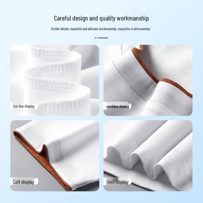 MONTAGUT Men's Faux Layered Breathable Embroidered Short Sleeve T-Shirt