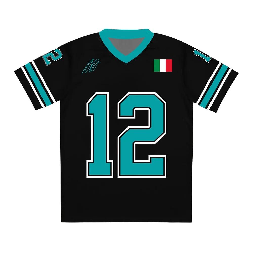Maglietta Unisex Streetwear Pilota di Corse Kimi N.12 Antonelli Taglio Ampio Estiva Scollo a V Uomo/Donna Design Stampa 3D Magliette Maglie Estive