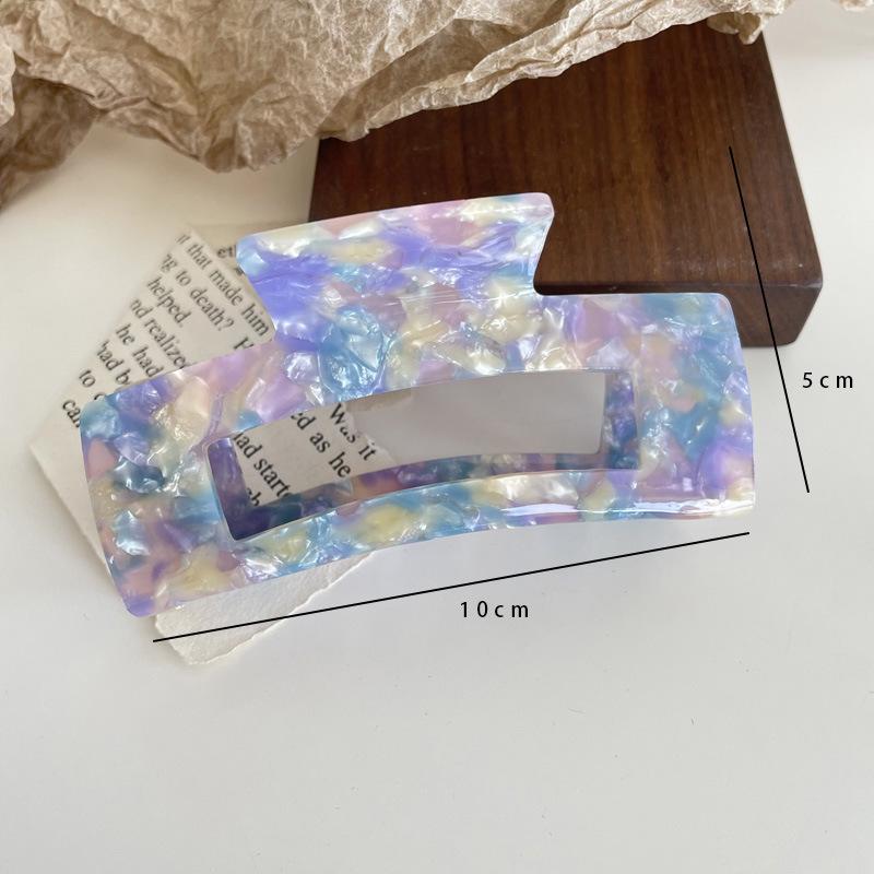 Korean Floral Acetate Medium Claw Clip - Versatile Hair Accessory