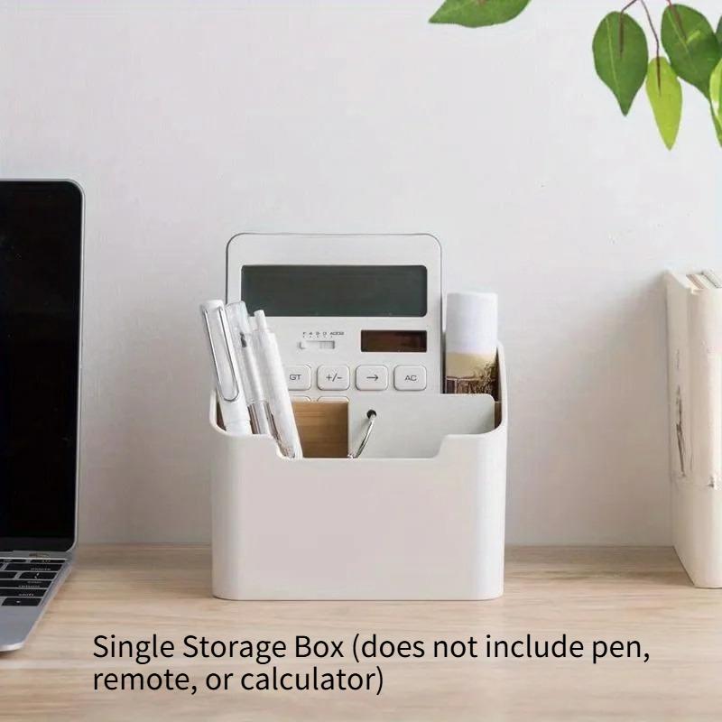 

Multi-functional Storage Box with Compartments for Makeup BrushesRemotes and as a Tissue Box -Detachable Home Cosmetic Organizer