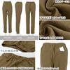 Kobe Lettuce Warm Stretch Pants with Elastic Winter Size Mocha Women's Fleece-Lined Waist, Wear, M3798,