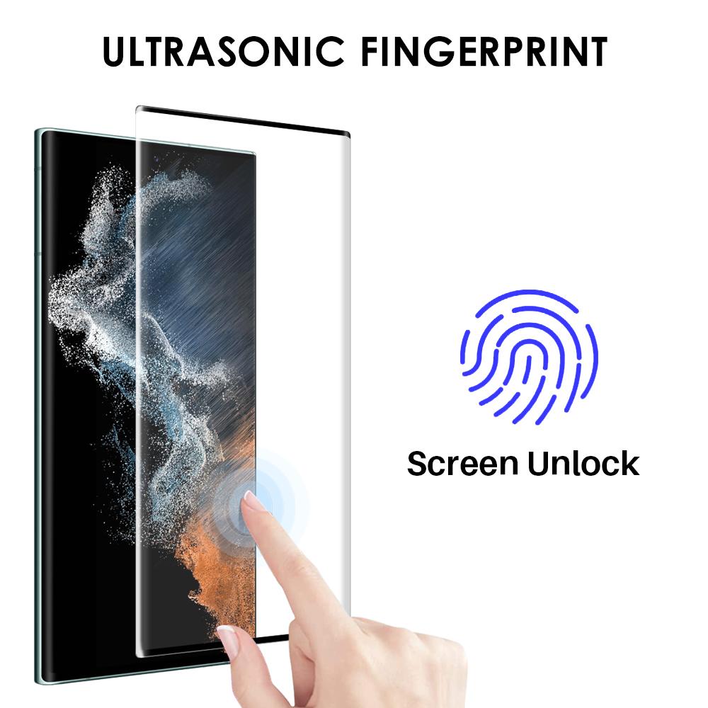 NORTHJO For Samsung Galaxy S22 Ultra 5G Phone Case TPU Cover+3D Curved Tempered Glass Screen Protector