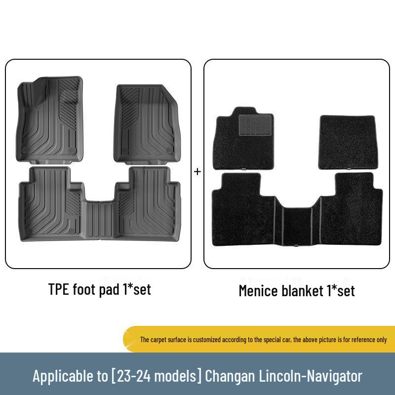 Eco-Friendly TPE Floor Mats & Seat Back Pads for 23-24 Changan Lincoln Navigator
