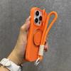 Flip Up Lens Holder Magnetic Case for For Iphone 16 1 14 13 12 11 Pro Max 17 Plus  Nylon Wristband Lanyard Soft Cover