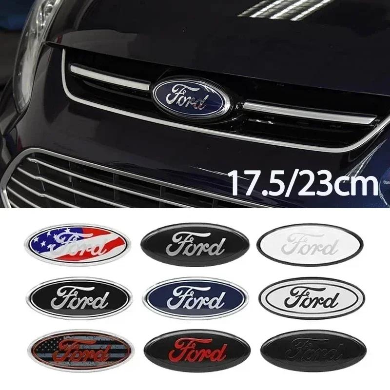Car Sticker For Ford 17.5/23CM Car Head Cover Emblem Rear Cover Sticker Decoration for Ford Mondeo Fusion Focus Fiesta Kuga Edge