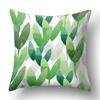 Polyester Pillowcase Green Tree Leaf Pillowcase Home Soft Furnishing Car Cushion Cover