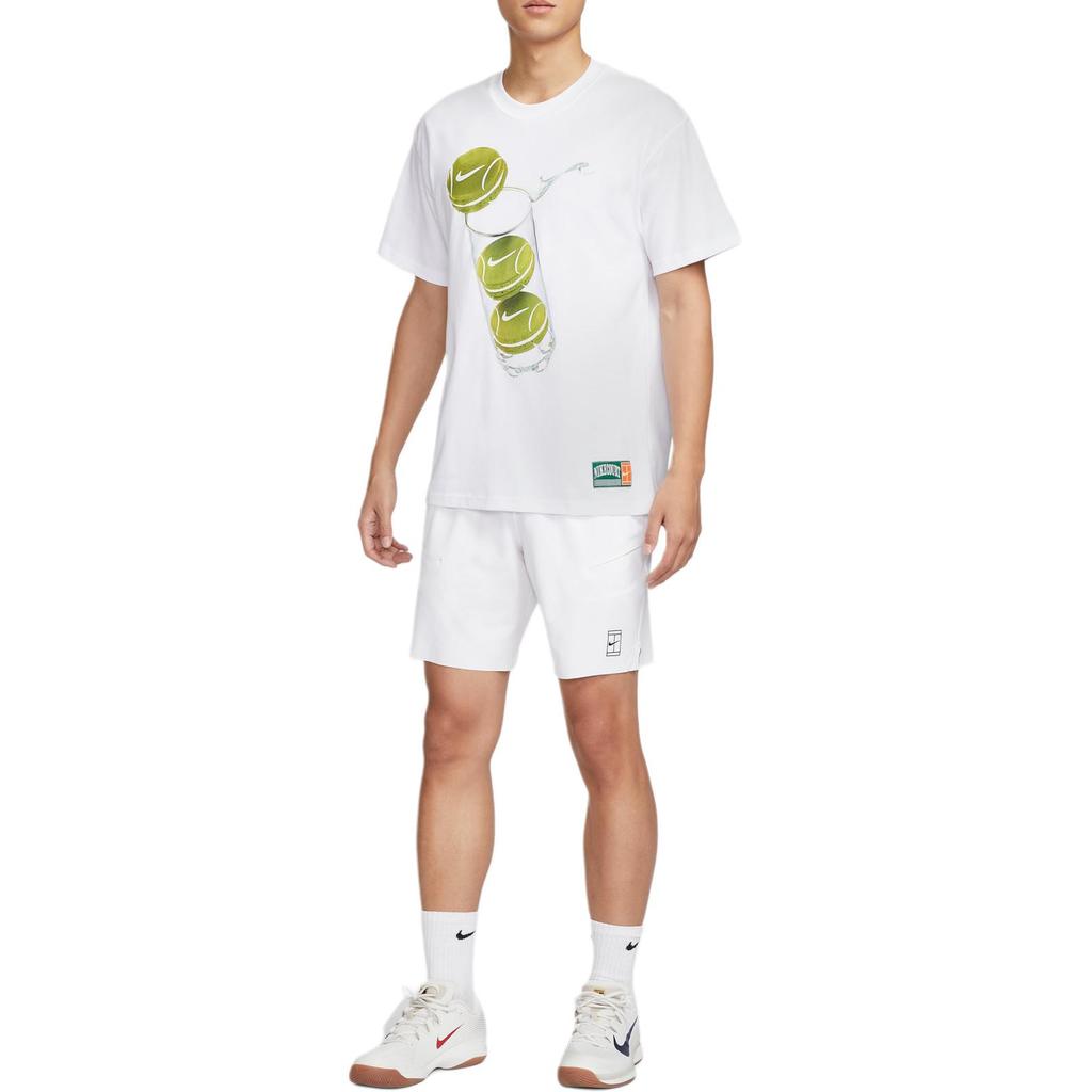 New Nike Court AdvantageDri Fit Sports Shorts Men's White/Black FZ9323-100