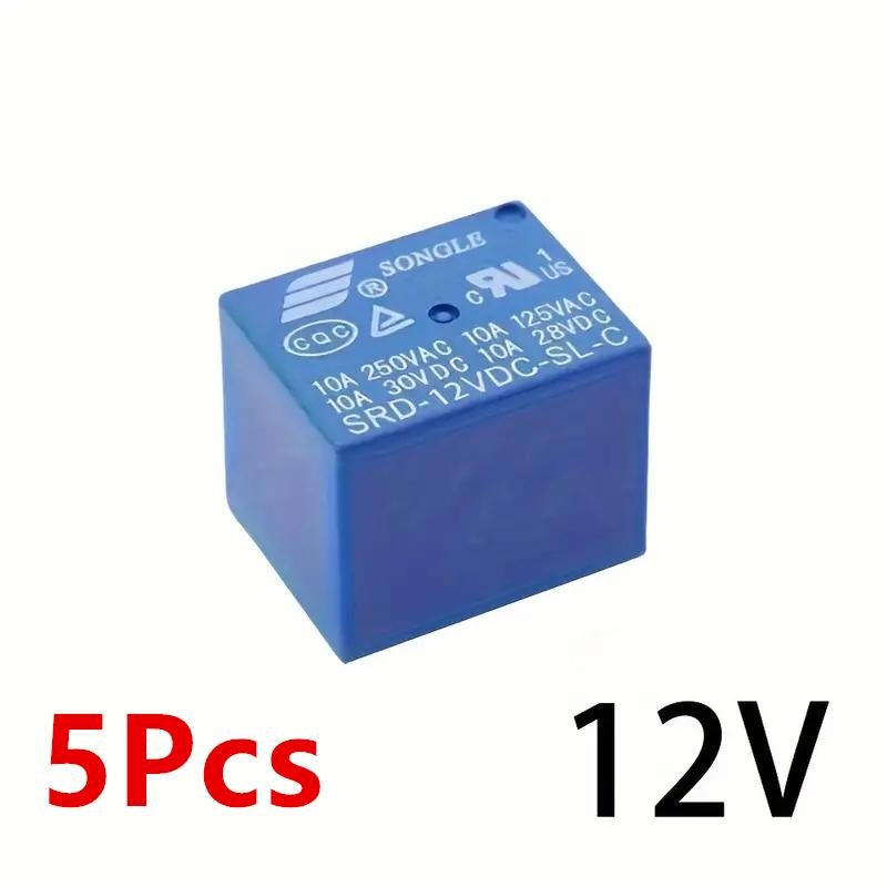 

Реле 12В SRD-12VDC-SL-C T73 5-контактне реле живлення друкованої плати Електронний DIY-набір srd12vdcslc