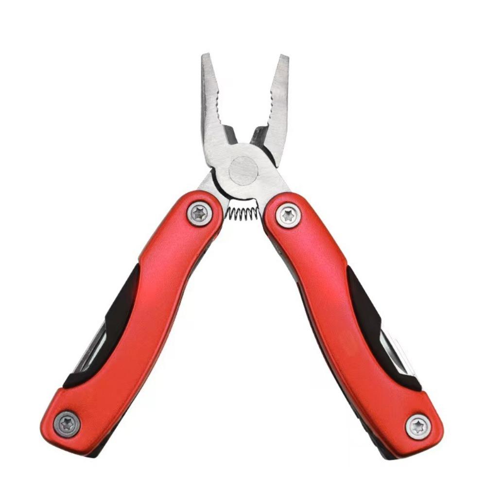 Portable Multi Tool Plier Sharp-nosed Stainless Steel Tool Multifunctional Tool Camping красный
