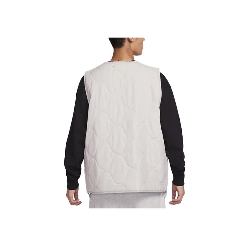 Nike Solid Warm Military Cotton Vest Men Tops Grey White DX0891-012