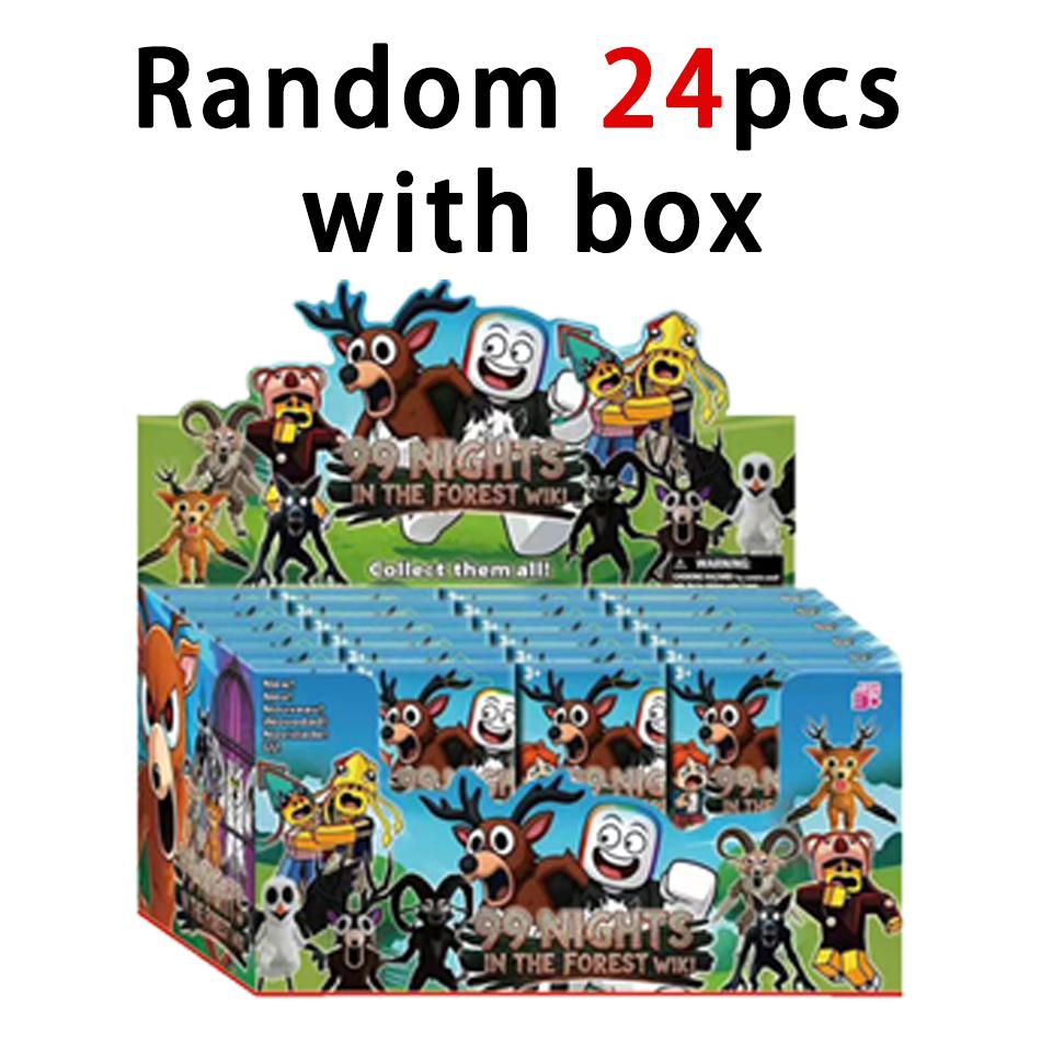 NEW 1-24pcs 99 Nights in The Forest Action Figure Deer Owl Goat Figurine Desktop Decoration Model Ornaments Fans Christmas Gifts