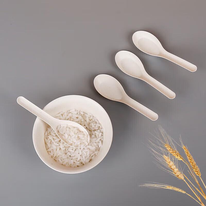 Thickened Disposable Rice Husk Spoons