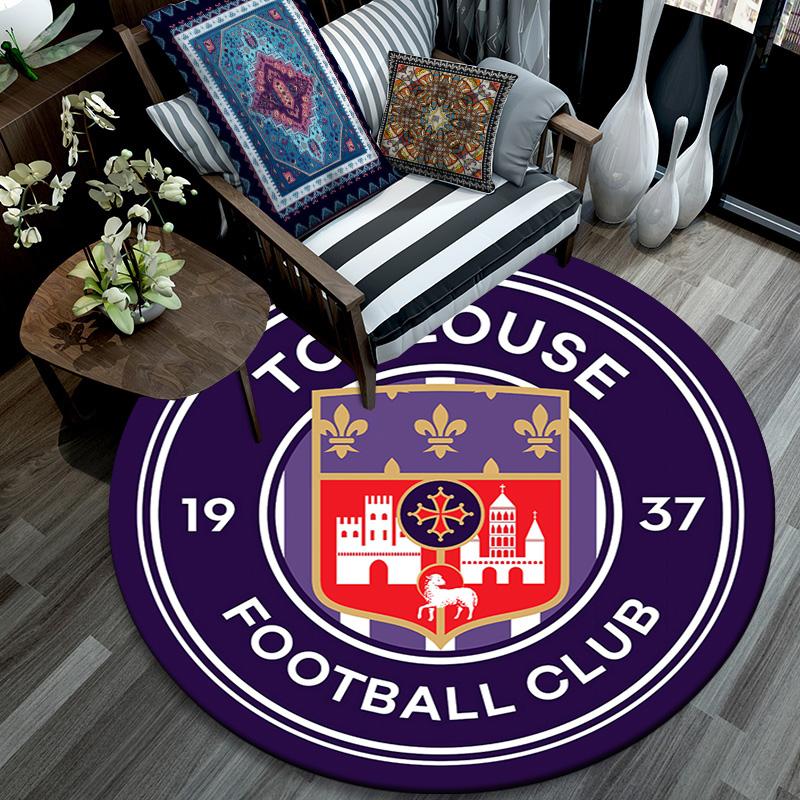Toulouse FC Round Area Rug Under Office Chairs Bedroom Living Room Home Decor