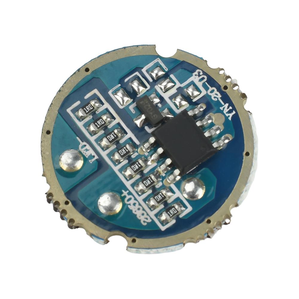DC 3.7-4.2V 6-15W lamp beads flashlight gear driver controllor 1-speed flashlight driver board DIY flashlight accessory 17/20mm