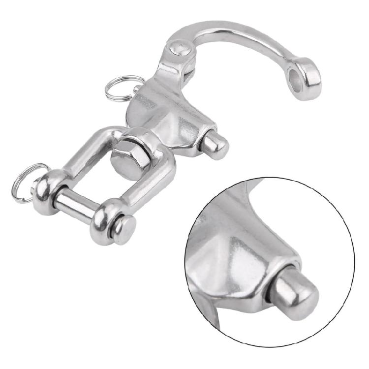 Multipurpose 316 Stainless Steel Strong Spring Shackle Suitable for Marine Boats & Outdoor Adventures Secure Attachment