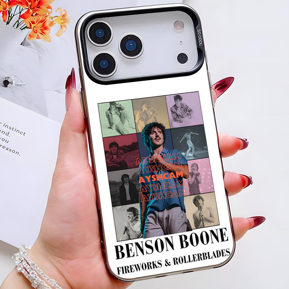 

B-Benson Boone Phone Case For IPhone 17 Pro Max 16 Pro Max 15 14 13 11 12 Mini Xs X Xr 7 8 Plus Se Color Silver Cover iPhone 12 Pro