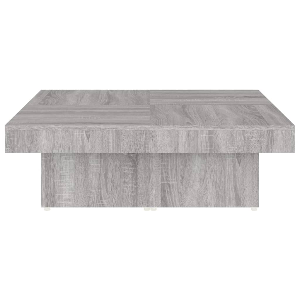 Coffee Table Gray Sonoma 90 x 90 x 28 cm Particleboard