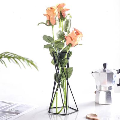 Creative Iron Vase Black Metal Stand Plant Containers for Home Decor