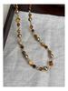 Elegant Tiger's Eye Beaded Necklace for Autumn and Winter