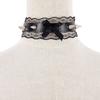 Lace Bowknot PU Pendant Short Necklace for Women Trend Cosplay Clavicle Choker Adjustable Collar Girls Party Jewelry