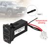 Car Thermometer Voltmeter Voltage Dual Display Gauge Temperature Meter Tester 12V/24V LED Digital Voltmeter Gauge Universal