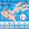 Foldable Striped Inflatable Pool Float Hammock Recliner