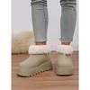 2025 New Plus-size Wool Cotton Shoes Women's Winter Platform Muffin Fleece Warm Wedge Short Snow Boots
