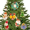 Original Christmas Gift Pendant: Santa Claus & Gingerbread Man Tree Ornaments with Gift Box