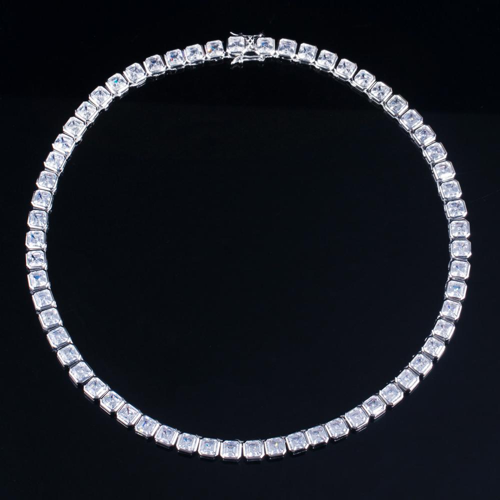 CMM Gorgeous Geometric Square Cubic Zirconia Wedding Choker Necklace